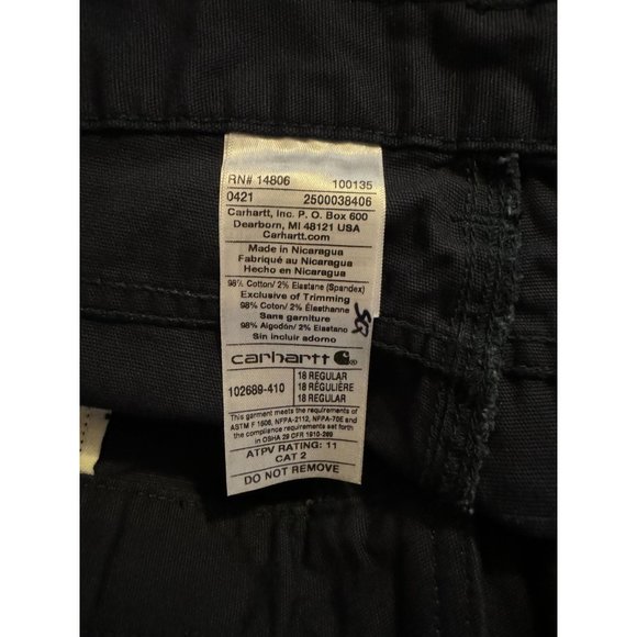 Carhartt NWT Sz 18R  Women's Flame Resistant Rugged Flex Canvas Original Fit - Picture 13 of 16